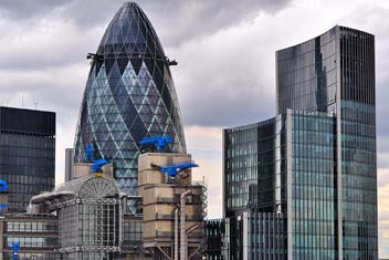 The Gherkin and other city of london buildings 