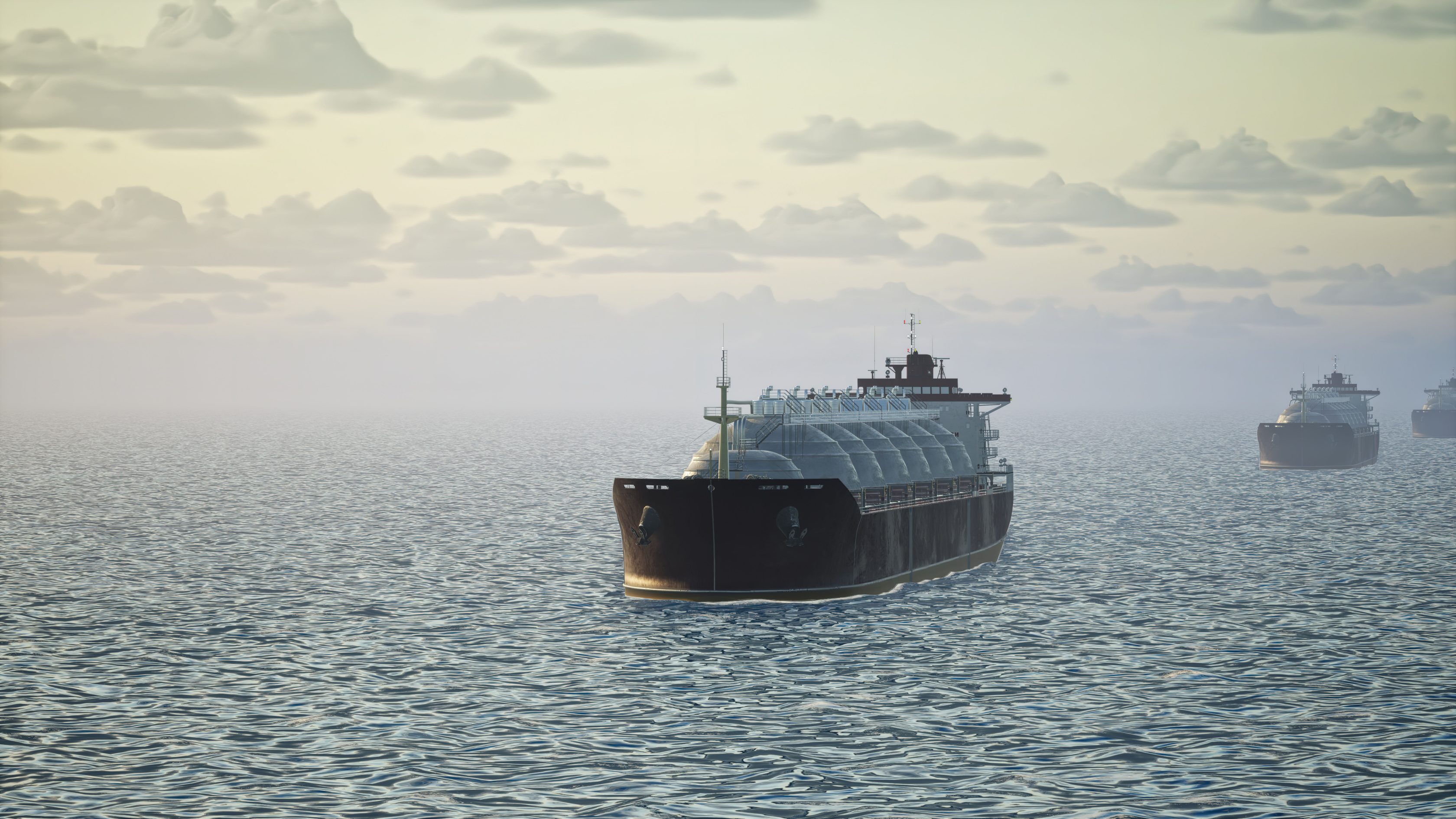 shipping container out at sea