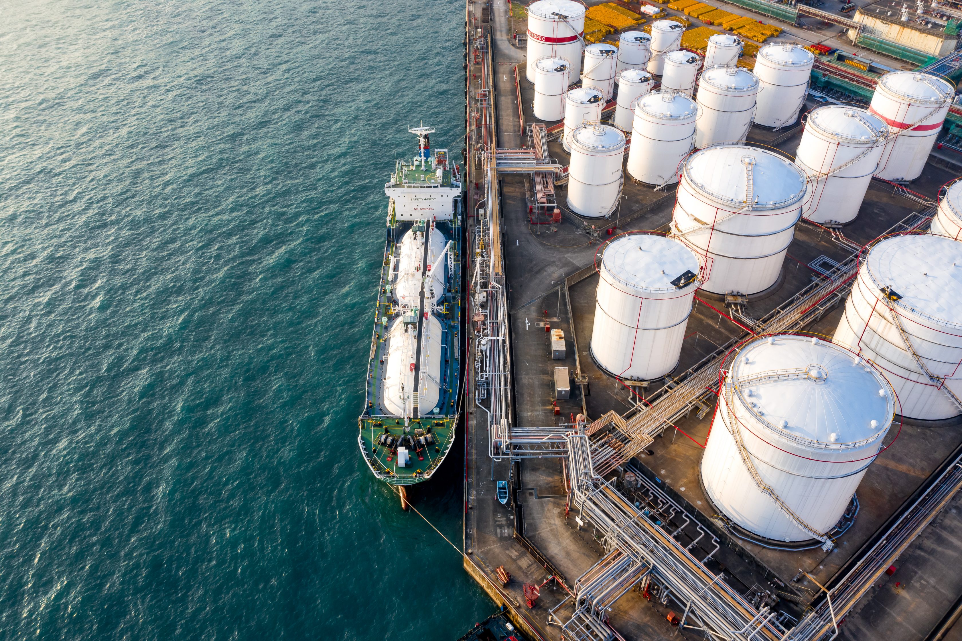 oil containers on shipping container