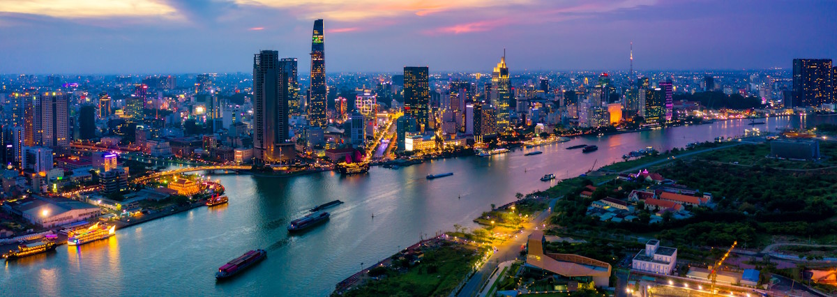 Aerial view of Ho Chi Minh City, Vietnam