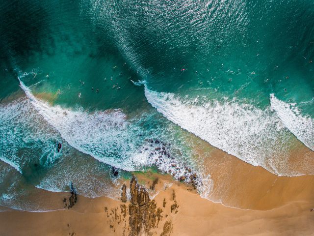 Spiaggia vista dall'alto