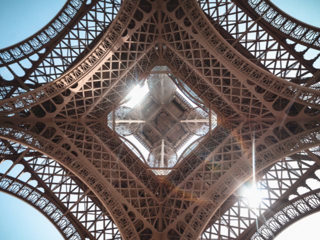 Torre Eiffel vista dal basso