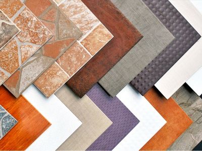 Campionature di mattonelle in ceramica