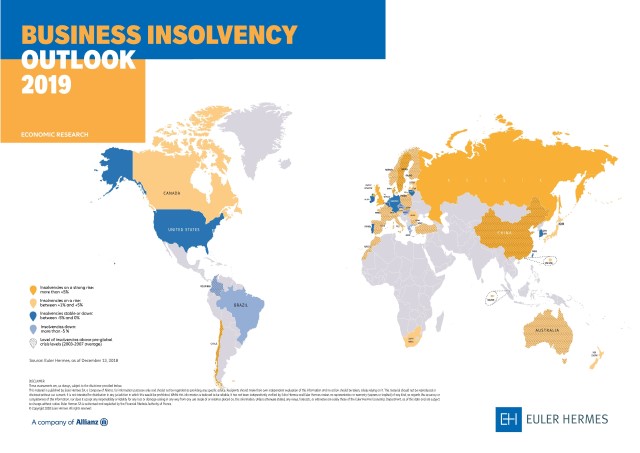 Insolvenze globali Prospettive 2019